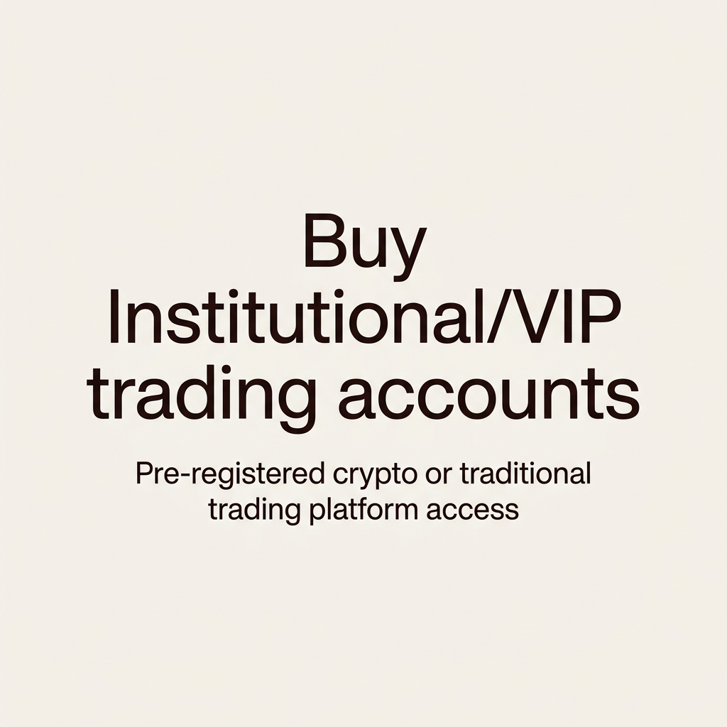 Buy Institutional/VIP trading accounts